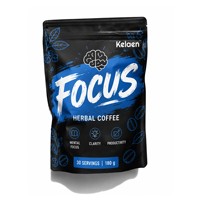 Kelaen Focus Café Herbal Concentration Mentale Clarté Productivité avec Crinière de Lion Cordyceps L-Théanine 30 Doses 180g