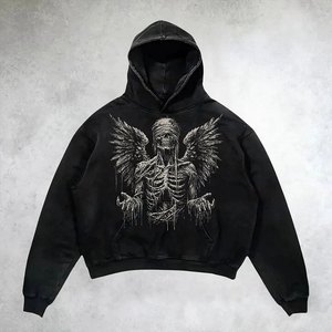 <span class=keywords><strong>Felpa</strong></span> Personalizzata 2025 Nuova Dipinta a Mano Stampata <span class=keywords><strong>Felpa</strong></span> da Uomo Popolare Oversize Hip-hop Y2k <span class=keywords><strong>K</strong></span> Pop con Cappuccio - Product Image 3