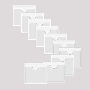 Vinyl Index Card Holder - Clear, Self-Adhesive Pockets