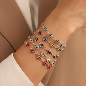 Braccialetto alla Moda con <span class=keywords><strong>Occhio</strong></span> del Diavolo, Gioielli Colorati con Occhi Blu, Accessori Retrò all'Ingrosso - Product Image 2
