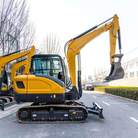 Nouvelle mini-excavatrice sur chenilles Rongyixin HT10 de 1,2 tonne avec moteur Eaton, composants hydrauliques, capacité de godet de 0,025 m³, garantie 1 an