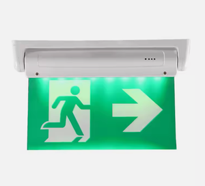 Luz de Señalización LED Verde Combinada para Salida de Emergencia con Iluminación de Borde de Canal de Escalera Oculta, a Prueba de Explosiones, para Montaje en Pared en Edificios Escolares y Hoteles - Product Image 5