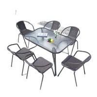 Ensemble table et chaises de style minimaliste moderne avec parasol pour patio/veranda/jardin - Trois pièces, imperméable, résistant au soleil, pour usage domestique