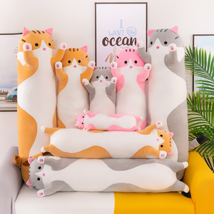 <span class=keywords><strong>Almohada</strong></span> de Felpa Gigante con Forma de Gato, Suave y Larga, para Niños y Novias, Fabricante de Peluches Kawaii - Product Image 6