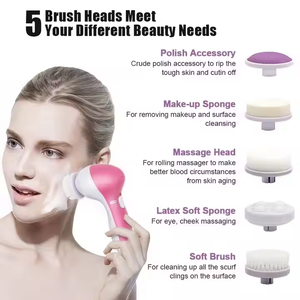 Offres Spéciales 5 en 1 brosse nettoyante pour le visage en silicone électrique <span class=keywords><strong>outil</strong></span> de maquillage <span class=keywords><strong>moins</strong></span> <span class=keywords><strong>cher</strong></span> - Product Image 2