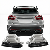 2 pièces COOWEI Embouts d'échappement quadruples en acier inoxydable Mercedes-Benz A45 W176 CLA45 C117 2013-2018 Accessoires de voiture
