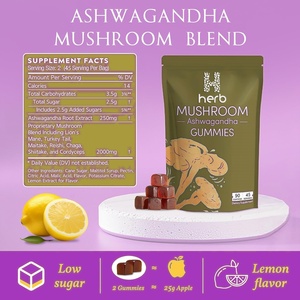 Gummies aux champignons naturels avec Ashwagandha et Crinière de lion, marque privée OEM/ODM, complément énergétique pour améliorer l'immunité - Product Image 3