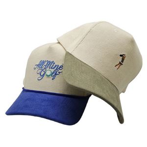 Gorra de Béisbol de Cinco Paneles en Dos Tonos, Gorra Snapback con Visera de Corduroy - Product Image 2