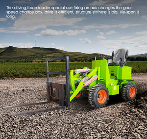 मल्टी फंक्शन छोटा डीजल लोडर आर्टिकुलेटेड मिनी व्हील लोडर 0.5 टन व्हील लोडर ग्रेपलर इलेक्ट्रिक स्टार्ट के साथ - Product Image 4