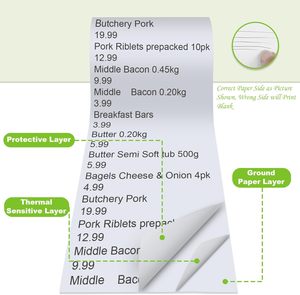 Có thể tái chế 57x40mm tiền mặt đăng ký Máy in nhiệt giấy cuộn cho POS nhiệt giấy cuộn 57*40 nhiệt giấy cuộn - Product Image 2