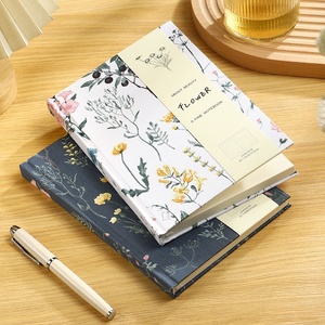 Cuaderno <span class=keywords><strong>de</strong></span> Tapa Dura Retro A5 con Diseño <span class=keywords><strong>de</strong></span> Plantas y Flores, Hecho a Mano con Tela, Regalo para Estudiantes - Product Image 2