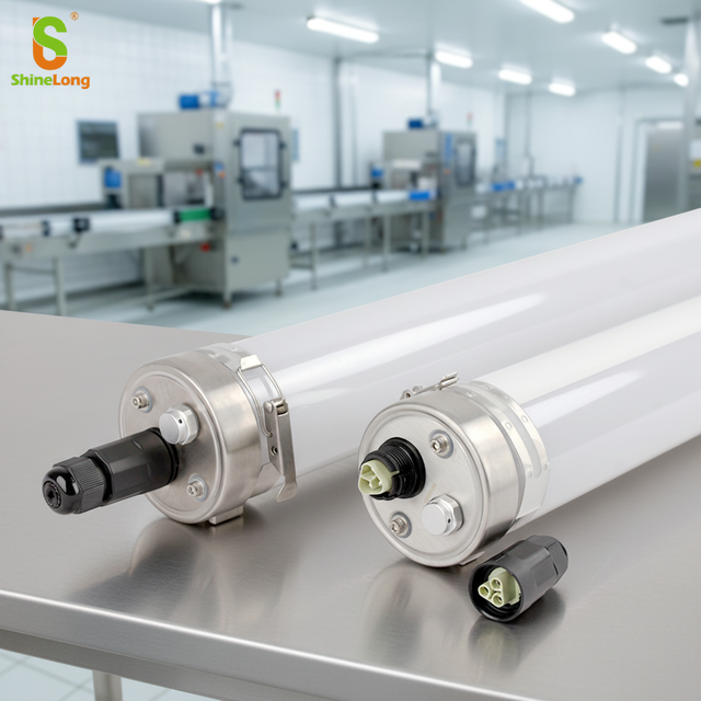 ShineLong IP67 IP69K Corrosion-Free Dimmable 40W 1200mm Poultry LED Tri-Proof Tube Light Food Factory 4100K Ra80
