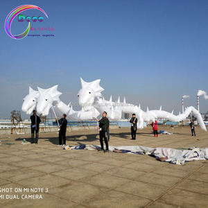 Costume de <span class=keywords><strong>dragon</strong></span> <span class=keywords><strong>gonflable</strong></span> à trois têtes avec éclairage LED pour défilé de rue en plein air - Product Image 6