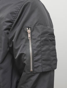 Bomber uomo nero Bomber Bomber in Nylon Cropped nero giacca Bomber Bomber con tasca - Product Image 3