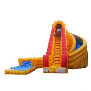 Tobogán Inflable de PVC Amarillo de Alta Calidad, Grande y Atractivo, con Diseño de Olas de Agua, para Uso Comercial en Parques Acuáticos - Product Image 1