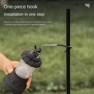 Gancho Multifuncional para Poste de Luz de Camping, Mini Gancho Antideslizante de Acero Inoxidable, Gancho de Almacenamiento Tipo Cola de Cerdo - Product Image 6