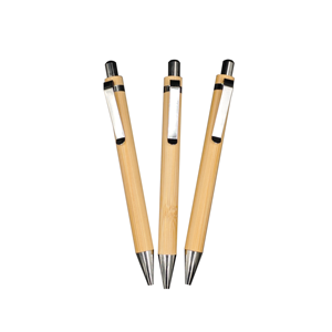 Penna a Sfera Creativa in Bambù con Meccanismo a Pressione, Cancelleria per Ufficio, Regalo Promozionale, Inchiostro Multicolore, Stampa UV/Digitale - Product Image 2