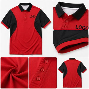 Camisetas Polo Personalizadas con Bloques de Color, Logotipo Bordado, Panel en Contraste, Transpirables, Uniformes de Equipo, Ropa de Trabajo - Product Image 4
