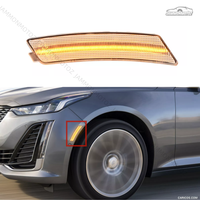 Feu de position latéral avant à LED ambre avec lentille transparente pour CADILLAC CT5 2020 et modèles ultérieurs