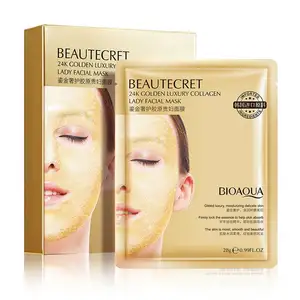 BIOAQUA brand new product 28g*4 sheet face skin care 24k gold moisturizer nourishing collagen Korea facial mask sheet