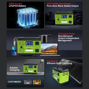 2025 nouveau produit Design moderne charge solaire LiFePO4 batterie 600W 1100W système de stockage d'énergie ABS centrale solaire Portable - Product Image 2