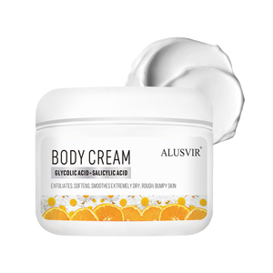 Crème de merlan à l'orange personnalisée crème hydratante pour le <span class=keywords><strong>corps</strong></span> crème de lotion pour le <span class=keywords><strong>corps</strong></span> à l'<span class=keywords><strong>acide</strong></span> <span class=keywords><strong>glycolique</strong></span> et à l'<span class=keywords><strong>acide</strong></span> salicylique blanchissant exfoliant - Product Image 1