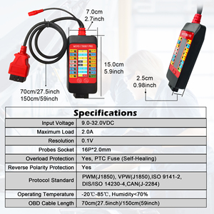 WOYO CTB007 Pro Boîtier de Diagnostic Automobile Numérique 16 Broches LCD <span class=keywords><strong>Vrms</strong></span> avec Données 9V-32V et Câble d'Extension CAN de 70CM - Product Image 3