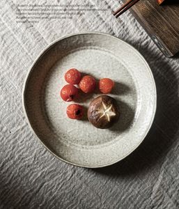 Rústico superficie rugosa Borde de cerámica platos de vajilla platos de gres revisiones - Product Image 5