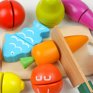 Tiktok secchio caldo per bambini giocattoli da <span class=keywords><strong>cucina</strong></span> per la prima infanzia in <span class=keywords><strong>legno</strong></span> simulazione frutta e verdura - Product Image 5