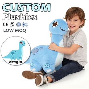 Juguete de Peluche de Dinosaurio NFC Personalizado de Fábrica OEM, Muñeco de Animal de Dibujos Animados Kawaii con Técnica de Bordado de Algodón PP, Juguete de Animal Personalizado - Product Image 1
