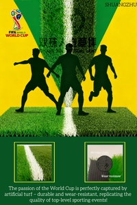 Terrain de football en gazon artificiel personnalisé, gazon synthétique de haute qualité, vert, en rouleau, équipement sportif complet - Product Image 6