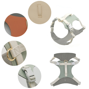 Harnais pour chien en cuir rembourré respirant - Product Image 2