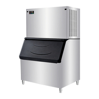 Machines à glace commerciales haute capacité 600 cubes carrés, 270 kg par jour, avec écran tactile LCD pour les commerces de boissons