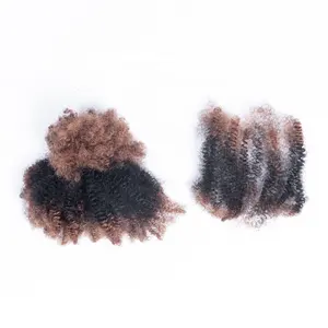 100% натуральные волосы, плетеные волосы, недорогие, цвет Омбре, 1b/30, афро, кудрявые, объемные человеческие волосы для локонов, вязание крючком