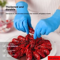 Gants en nitrile pur épaissis à usage unique, résistants à l'huile, imperméables, résistants aux acides et aux alcalis, certifiés fabricant