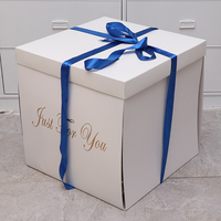 Grand paquet surprise en carton, boîte-cadeau pliante mystère, ballon surprise, bouquet de fleurs, boîte-cadeau pour anniversaire