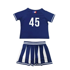 Conjuntos de Uniformes de Animadoras con Falda Mini para Práctica de Baile para Mujeres y Niñas, con Logotipo Personalizado para Fiestas Escolares, 100% Poliéster - Product Image 5