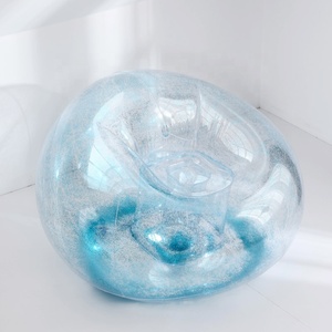 Modern Reclining Foldable Waterproof Portable Outdoor Lounger Inflatable <strong>Air</strong> Glitter Chair <strong>Bed</strong> LED Living Room <strong>Sofa</strong> Furniture - Product Image 5