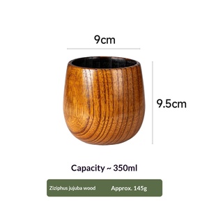 Vaso Grande de Madera para Whisky y Cerveza, Diseño Japonés de Combustión de Carbón, Capacidad de 300 ml/150 ml - Product Image 6