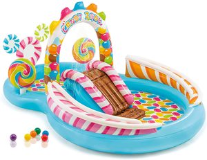 Centro de Juegos Inflable Intex Candy Zone de 116 x 75 x 51 Pulgadas, Piscina Infantil con Tobogán, Piscina Inflable con Tobogán - Product Image 1