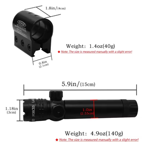 Mirino Laser <span class=keywords><strong>LED</strong></span> Rosso e Verde Regolabile su e giù, sinistra e destra, Impermeabile, Resistente ai Terremoti, Illuminazione per Esterni - Product Image 2