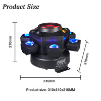 Europäisches Lager: 150W RGBW 6-Arm Bee Eye DJ LED DMX Strobe Disco Bühnenlicht, Laser-Partylicht mit Fernbedienung, Moving Head für DJs