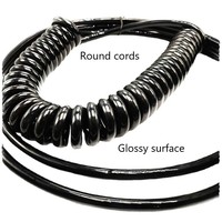 Câble spiralé flexible en caoutchouc personnalisé en usine, PVC, PU, PUR, faisceau de câbles à ressort pour machines industrielles