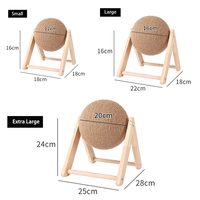 Jouet à gratter pour chat, poteau à gratter pour animaux de compagnie, jouets boule Carton durable 2 pièces corde de Sisal/bois Sisal, bois 22TSM0106 CN;ZHE