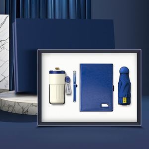 Enterprise Promotional Business Gift Box 4-in-1 Customized Paper UV Printed Handmade <b>Notebook</b> + Coffee Cup + Pen + Umbrella <b>Set</b> - Product Image 3