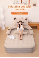 Matelas gonflable double surélevé en forme d'ours, entièrement automatique, pour tente de camping extérieure, directement du fabricant