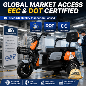 Venta al por Mayor de Triciclo Eléctrico de 1000W 600W, 3 Ruedas, 60V 20Ah, Motocicleta para Adultos - Product Image 2