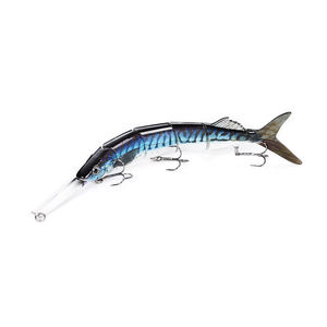 Hunthouse — leurre articulé en métal solide, appât <span class=keywords><strong>de</strong></span> type poisson nageur en 6 sections articulées, idéal pour la pêche au turlutte, 10,5 pouces, 55g, offre spéciale - Product Image 4