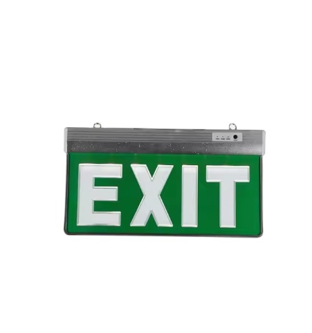 Source Factory Lithium Battery Hanging Mount Chain AC100v 220v Industrial Stairway Emergency Exit Aluminum Signboard Light