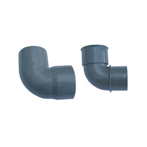 Raccordo a gomito in PVC da 100 mm di diametro, 87 gradi, grigio, per tubi idraulici - Product Image 1